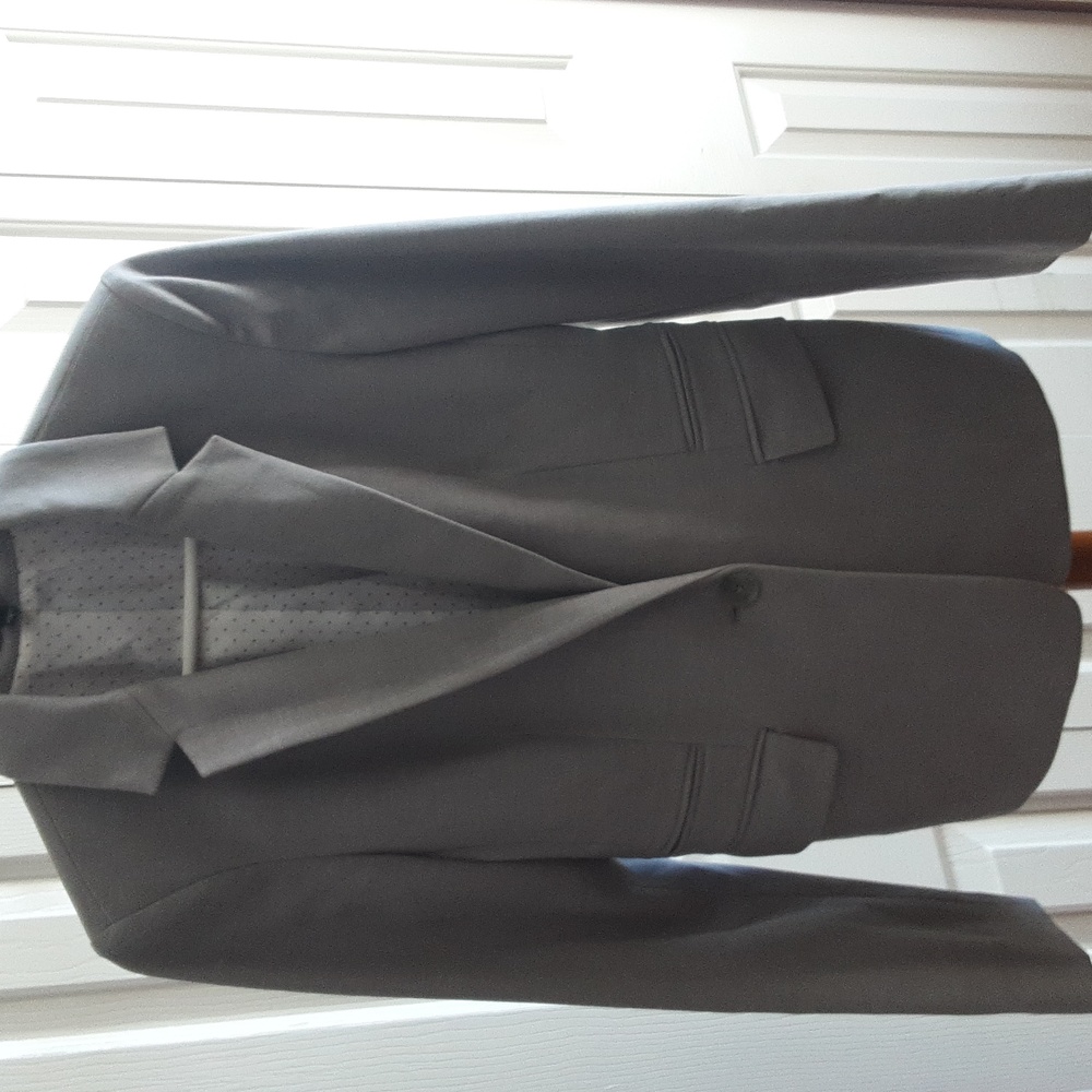Express Women's Charcoal Gray Single-Button Blazer